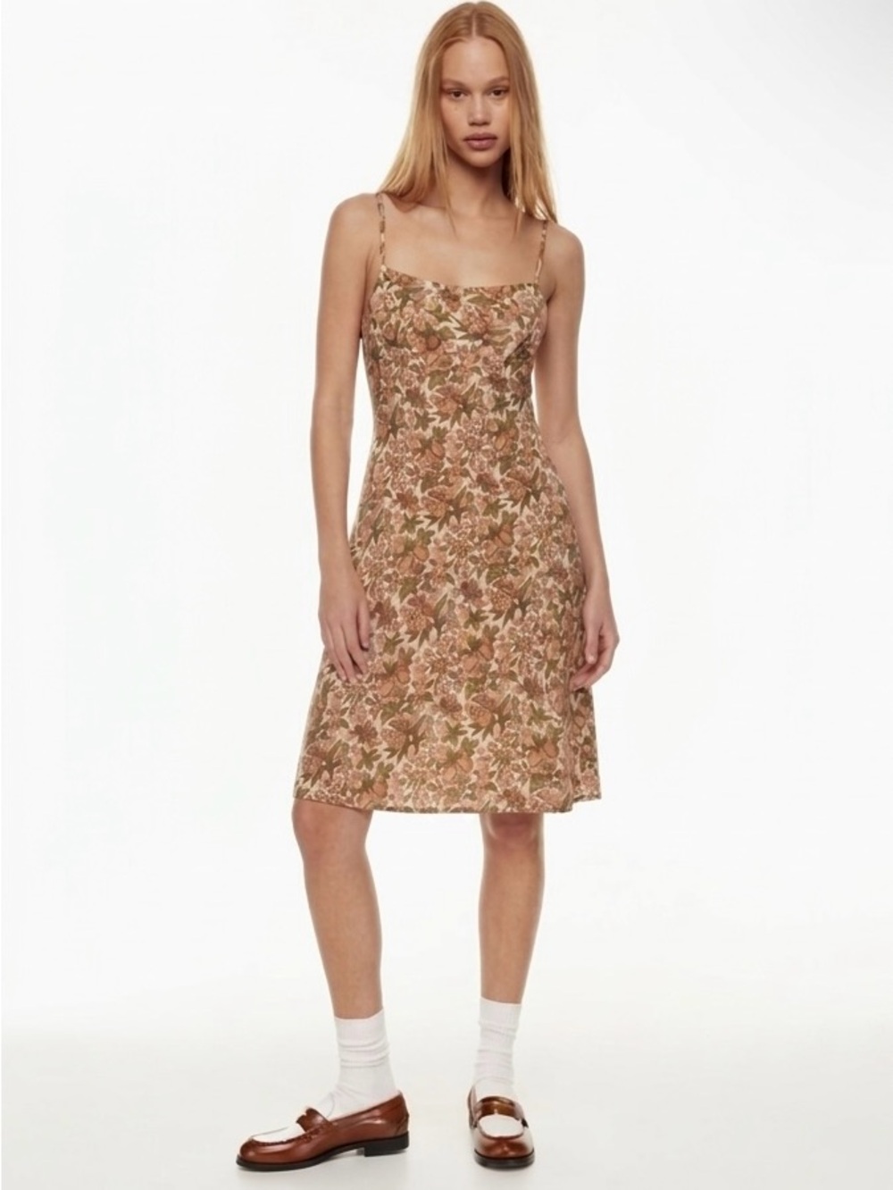 Aritzia Sunday Best Floral Midi Dress | Damask Pnk/Oval Orn